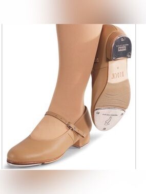 Bloch Tap Dance Shoes Women’s Size 8 Tan Mary Jane’s